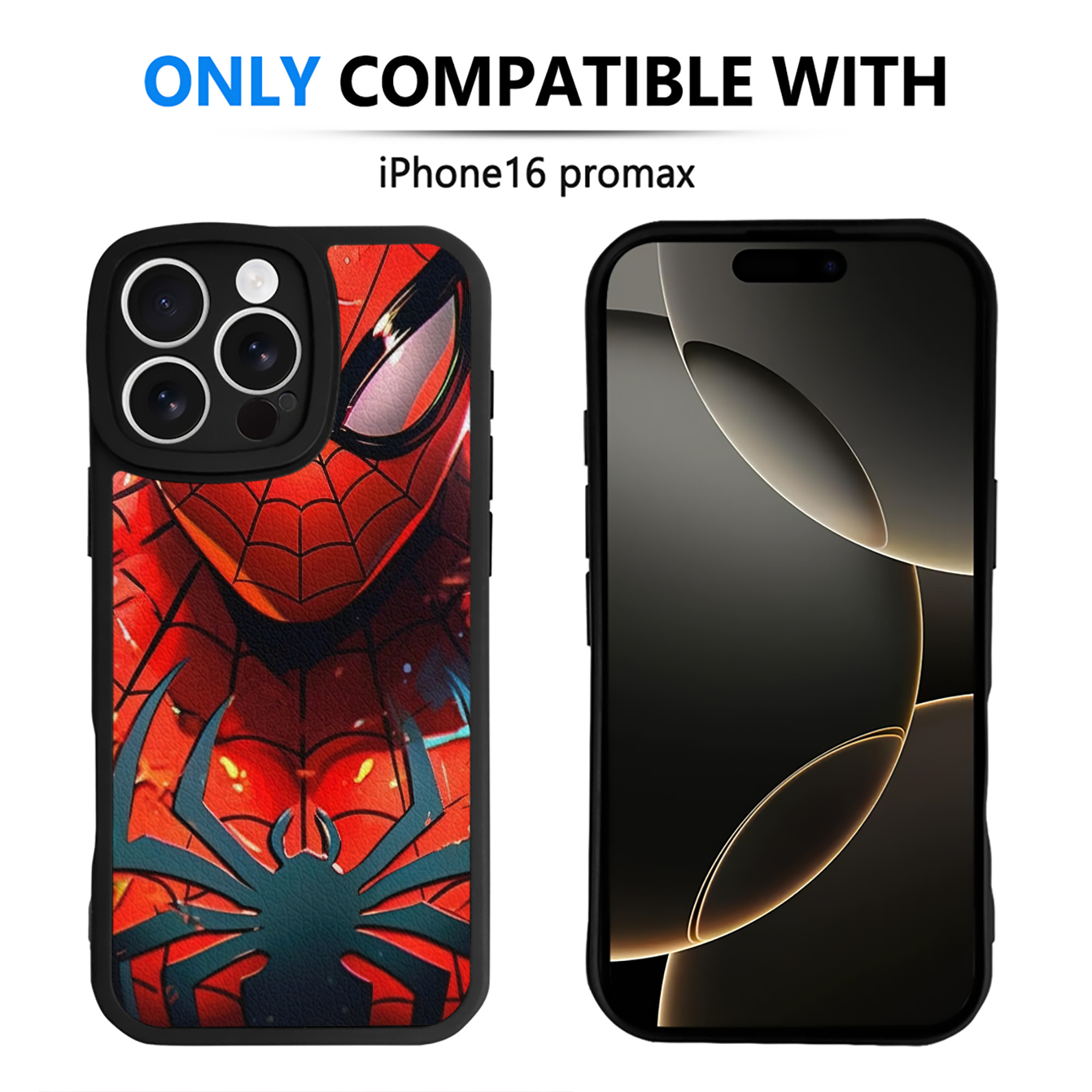Spider Man スパイダーマン 【iPhone 16シリーズ対応】シリコンスマホケース（レザー調） 材質：シリコン